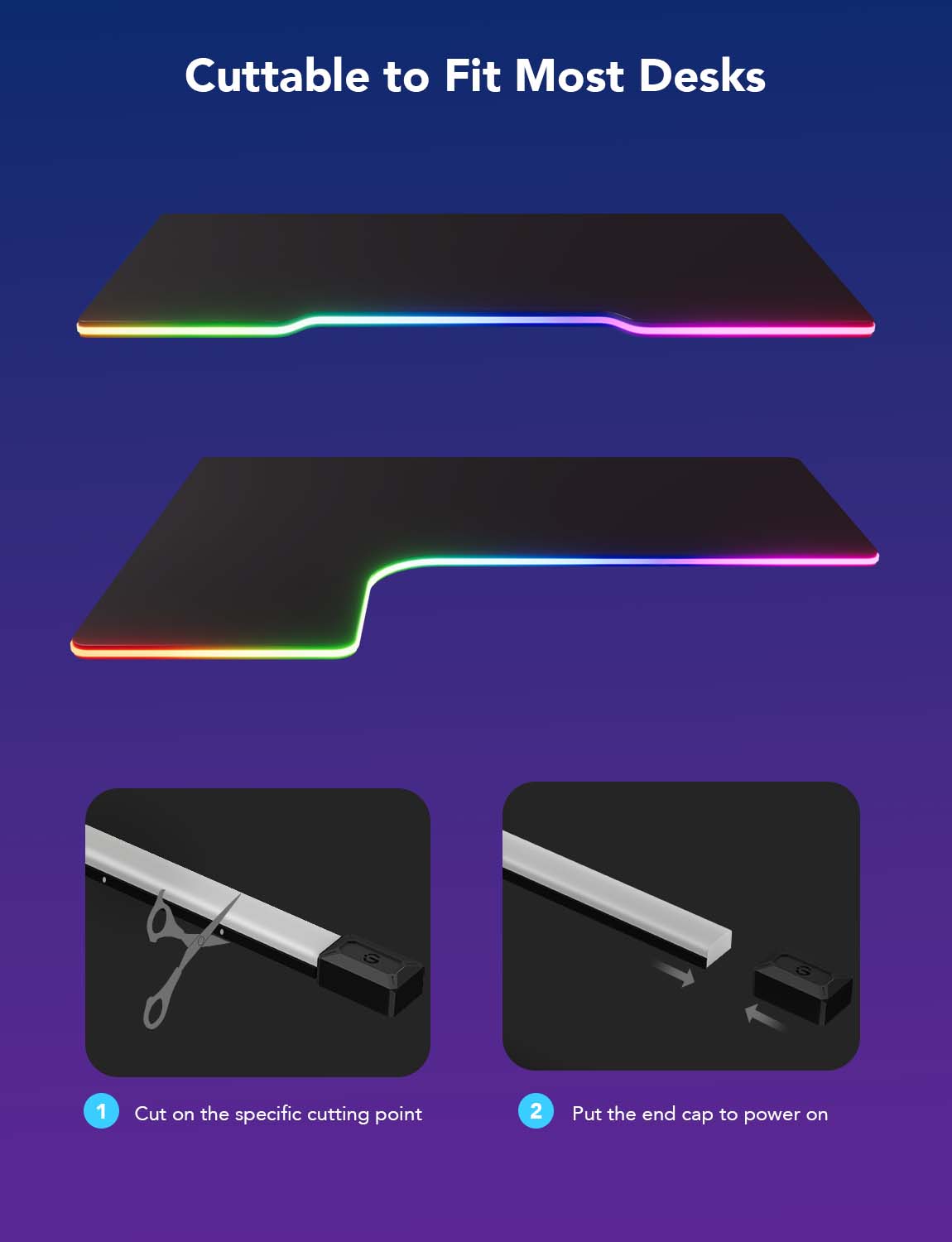 🎮 Govee H61C3 – Neon Gaming Table Light RGBIC 3 m