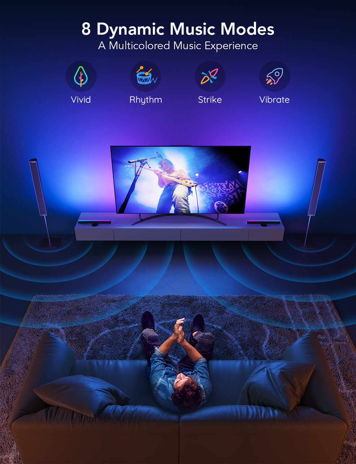 ⚡Govee H6046 - Kit de Barras LED RGBIC para TV (45–70″)