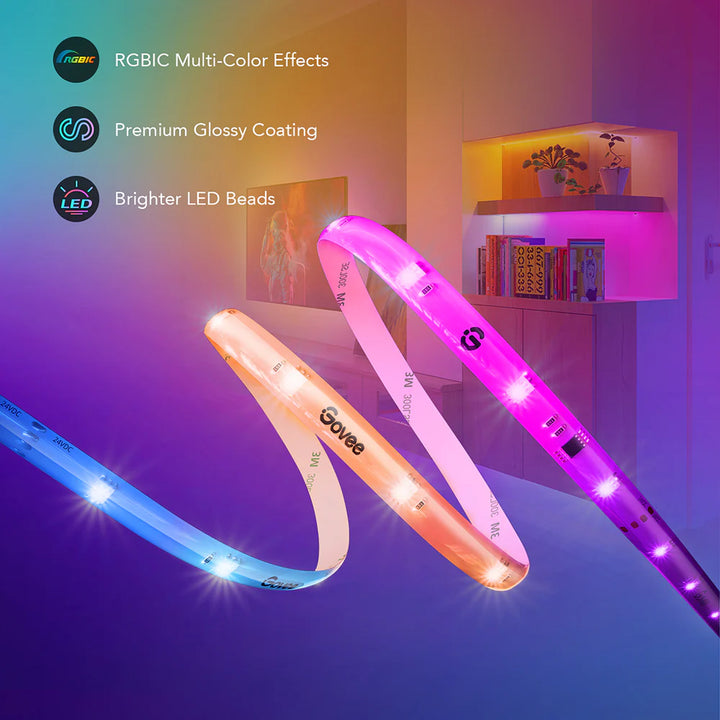 💡 Govee H612A – Tira LED RGBICW 5 m con Revestimiento Protector