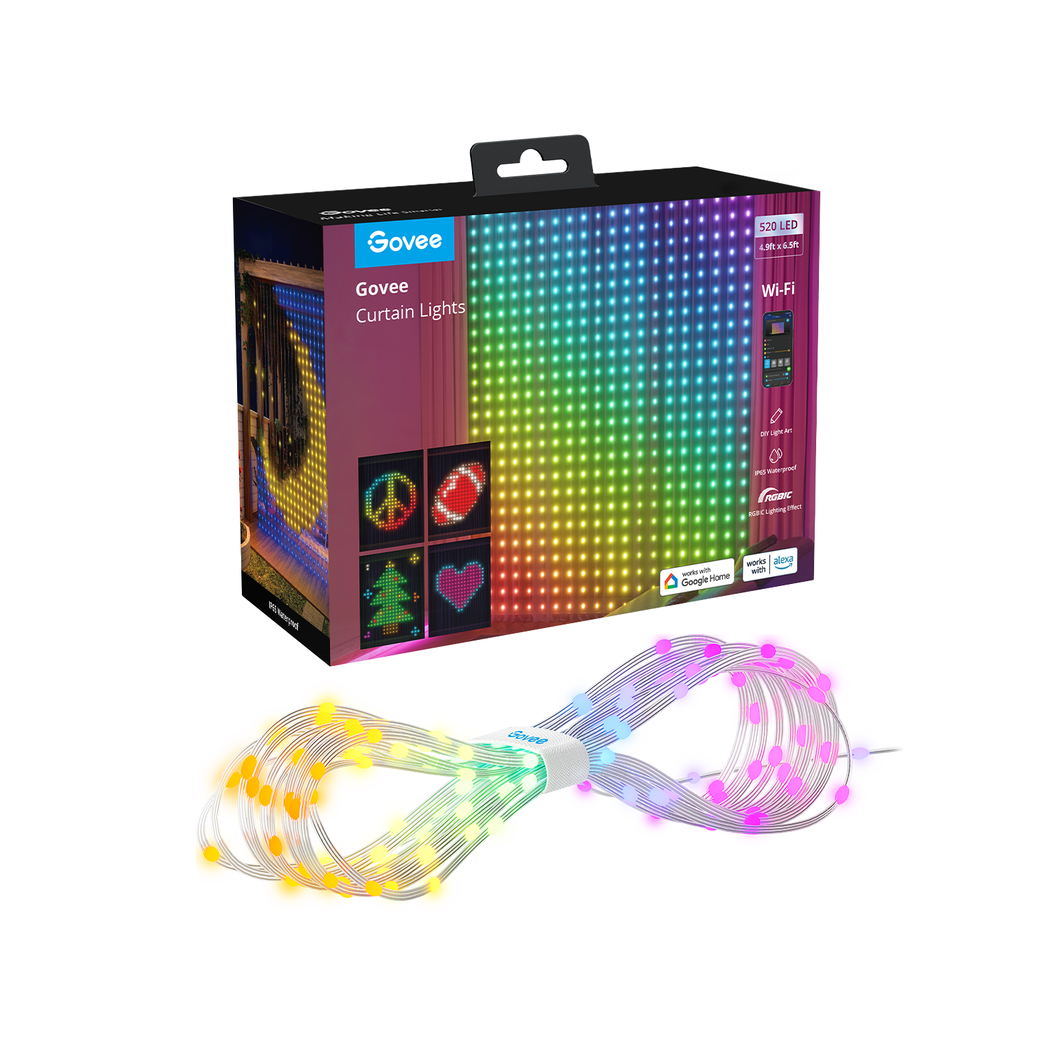 🎀 Govee H70B1 – Cortina de Luz Inteligente RGBIC 1.5 × 2 m