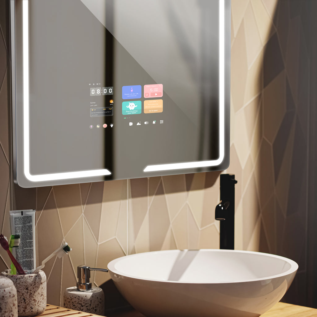 🪞 Vercon Serie S– Espejos Rectangulares con Pantalla 21″ y Luz Frontal