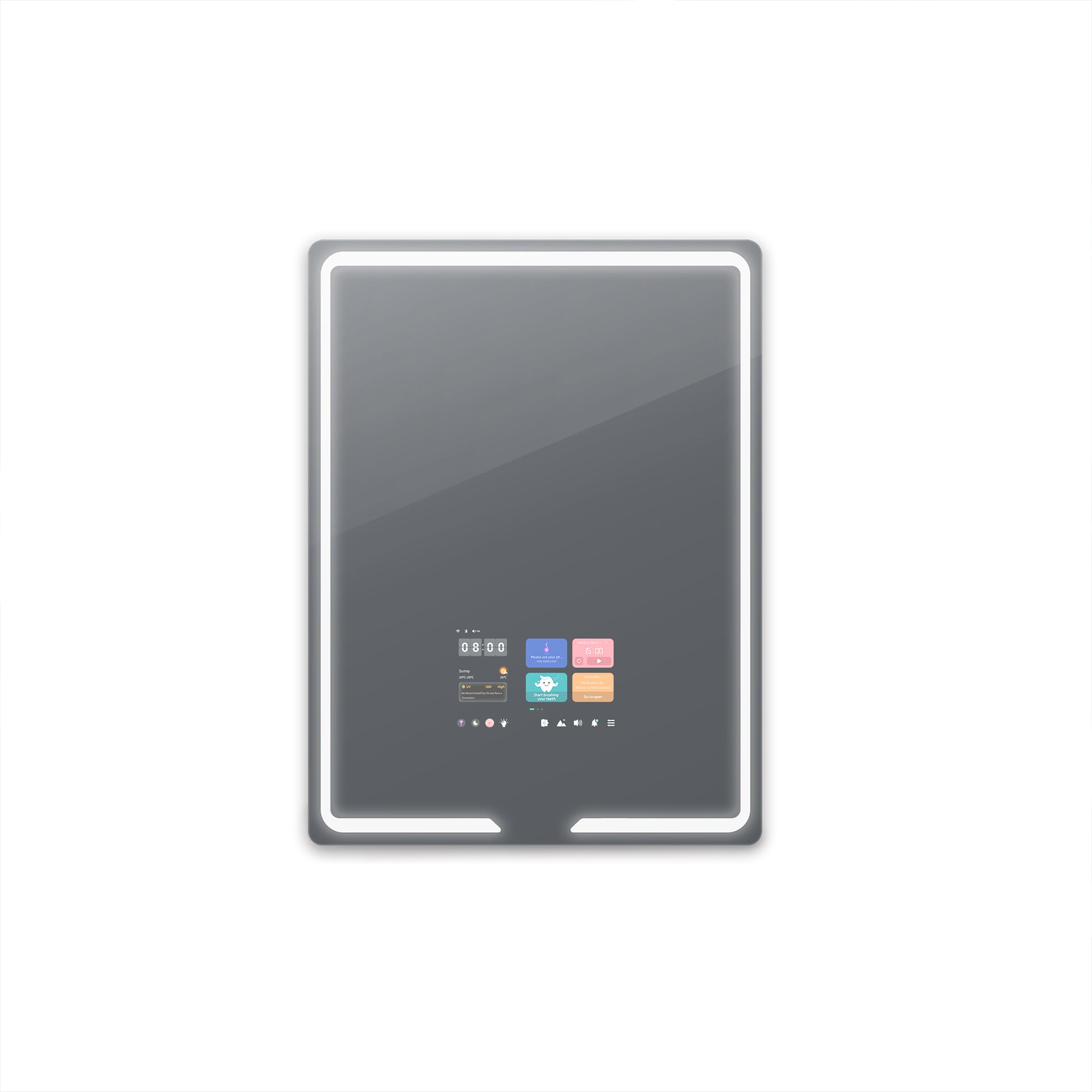 🪞 Vercon Serie S– Espejos Rectangulares con Pantalla 21″ y Luz Frontal