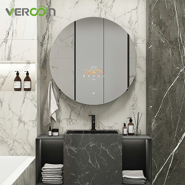 🪞 Vercon Serie KY – Espejo Inteligente Redondo con Pantalla táctil de 10″