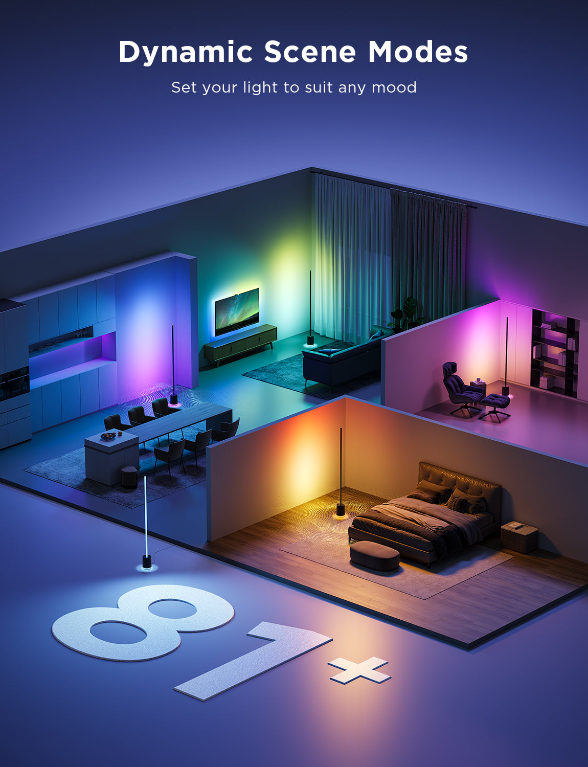 🎶 Govee H6079 – RGBICWW Floor Lamp con Speaker Bluetooth