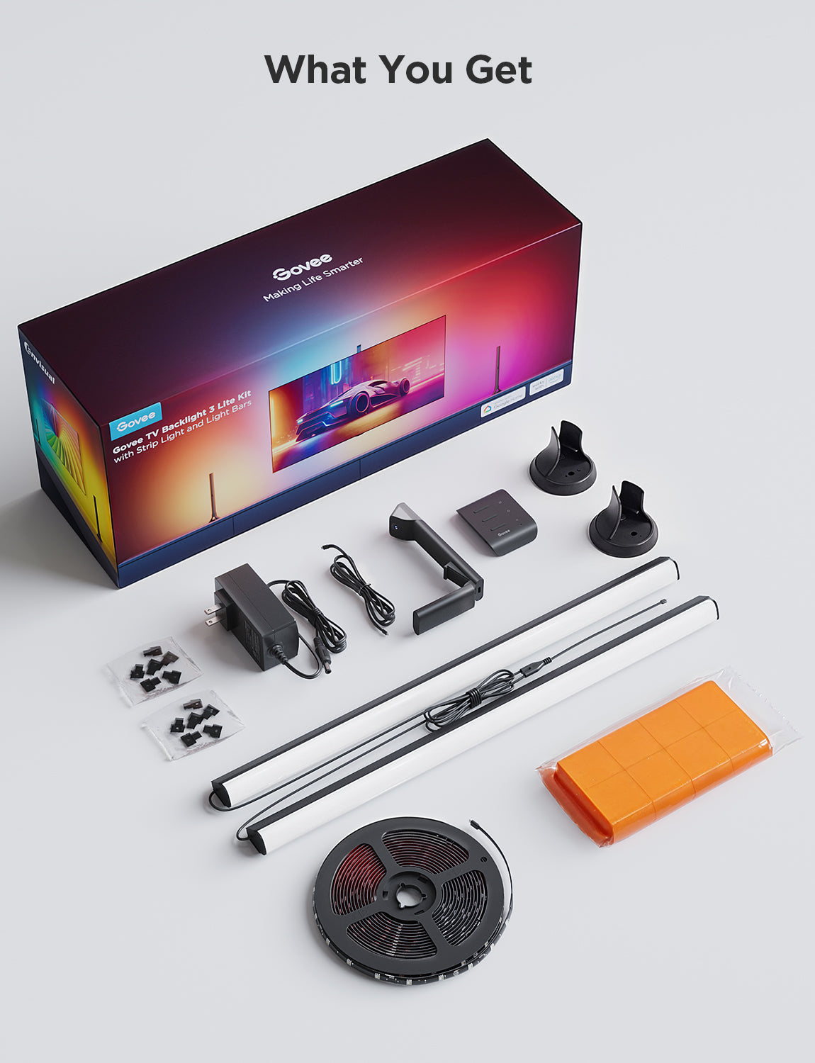 ⚡Govee H605A Kit de Luces LED para TV 55–65″ con barras RGBIC y sincronización de color