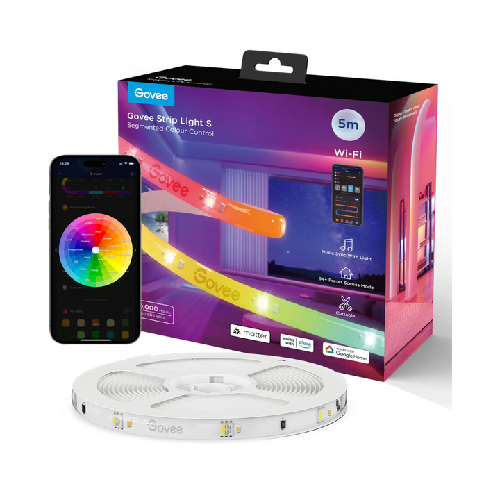💡 Govee H612A – Tira LED RGBICW 5 m con Revestimiento Protector